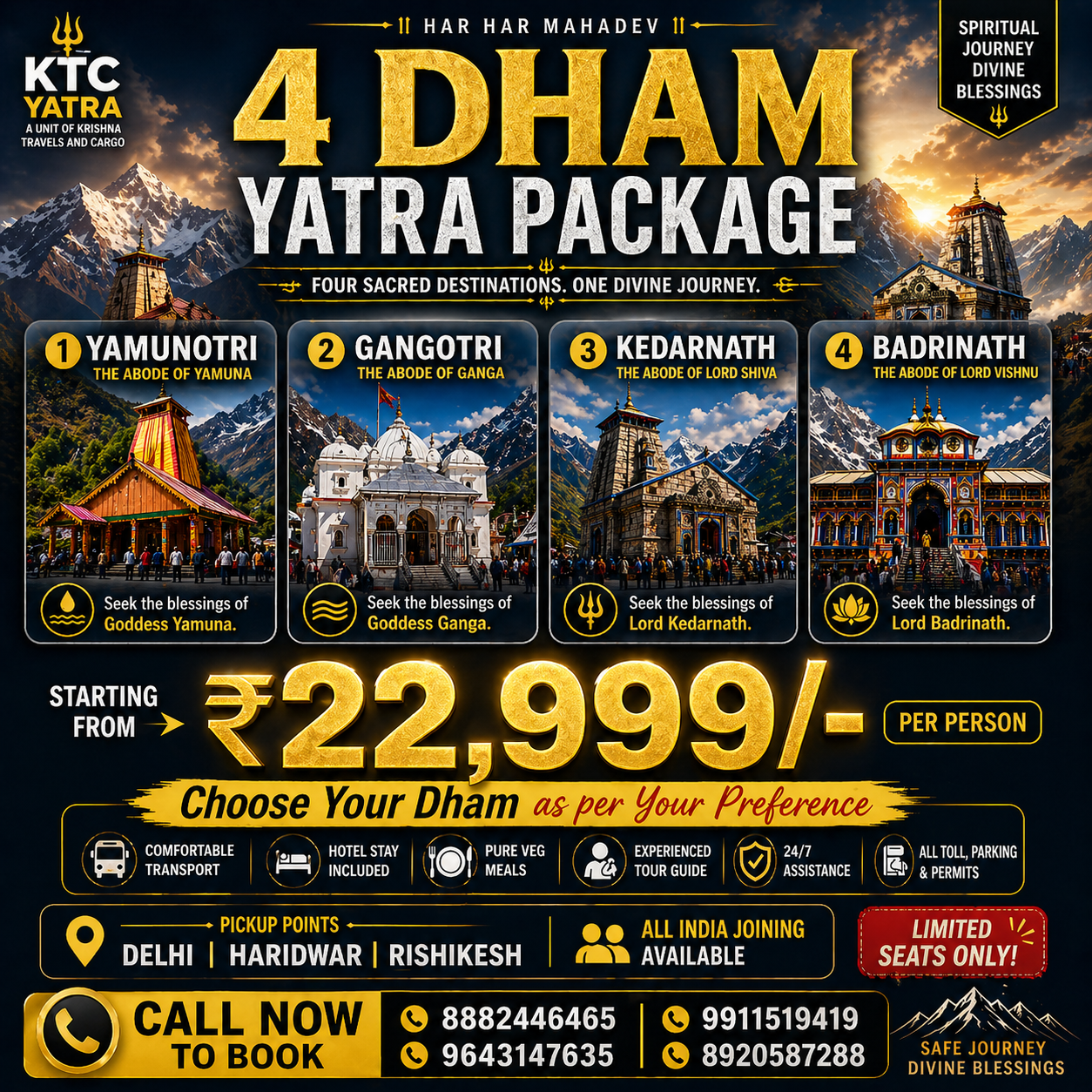 Affordable Char Dham Yatra Package from Haridwar